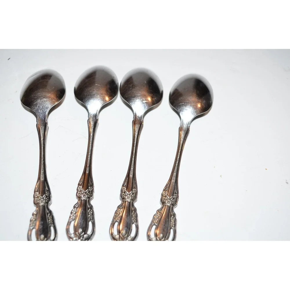Teaspoons‎ Raphael Oneida Distinction Deluxe HH Stainless Lot of 4